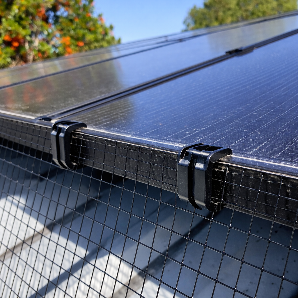 C Clips Bird Mesh Fasteners Clips 30mm in Black - 50pcs