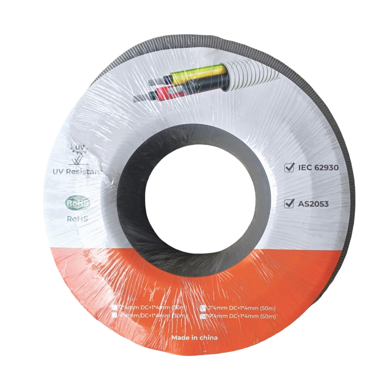 Pre-wired Conduit 2 x 4mm +Earth IEC62930 - Single Roll 30m