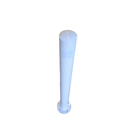 900mm x 76mm Surface Mounted White Bollard with 4 Bolts