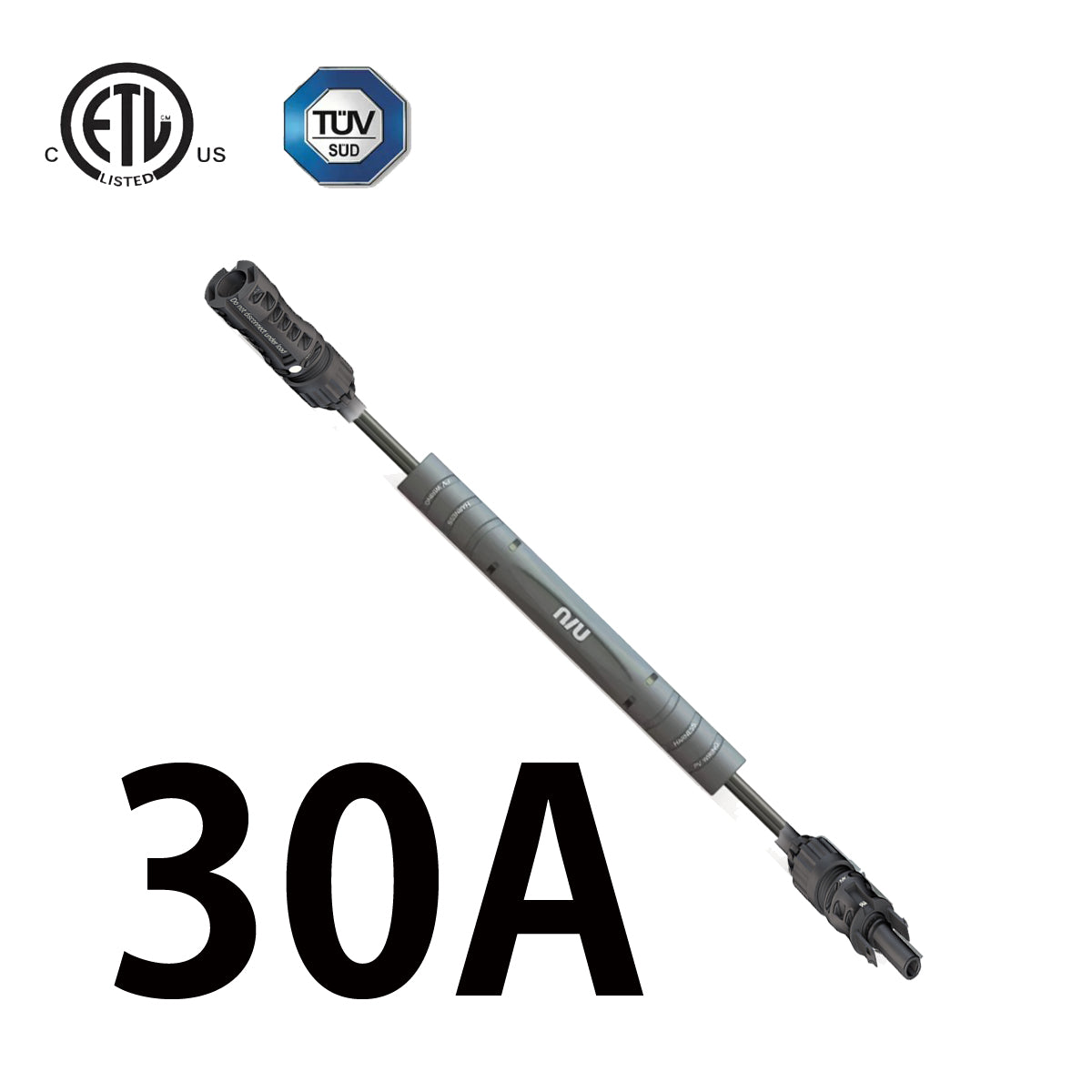 Solar Inline Fuse Connector 30A IP68 1500 Volts DC With Genuine MC4 EVO2 Connector In Line Fuse (Copy)