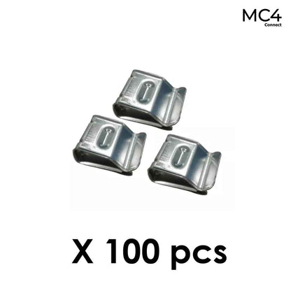 Stainless Steel Solar Panel Cable Clips 2 cables - 100pcs