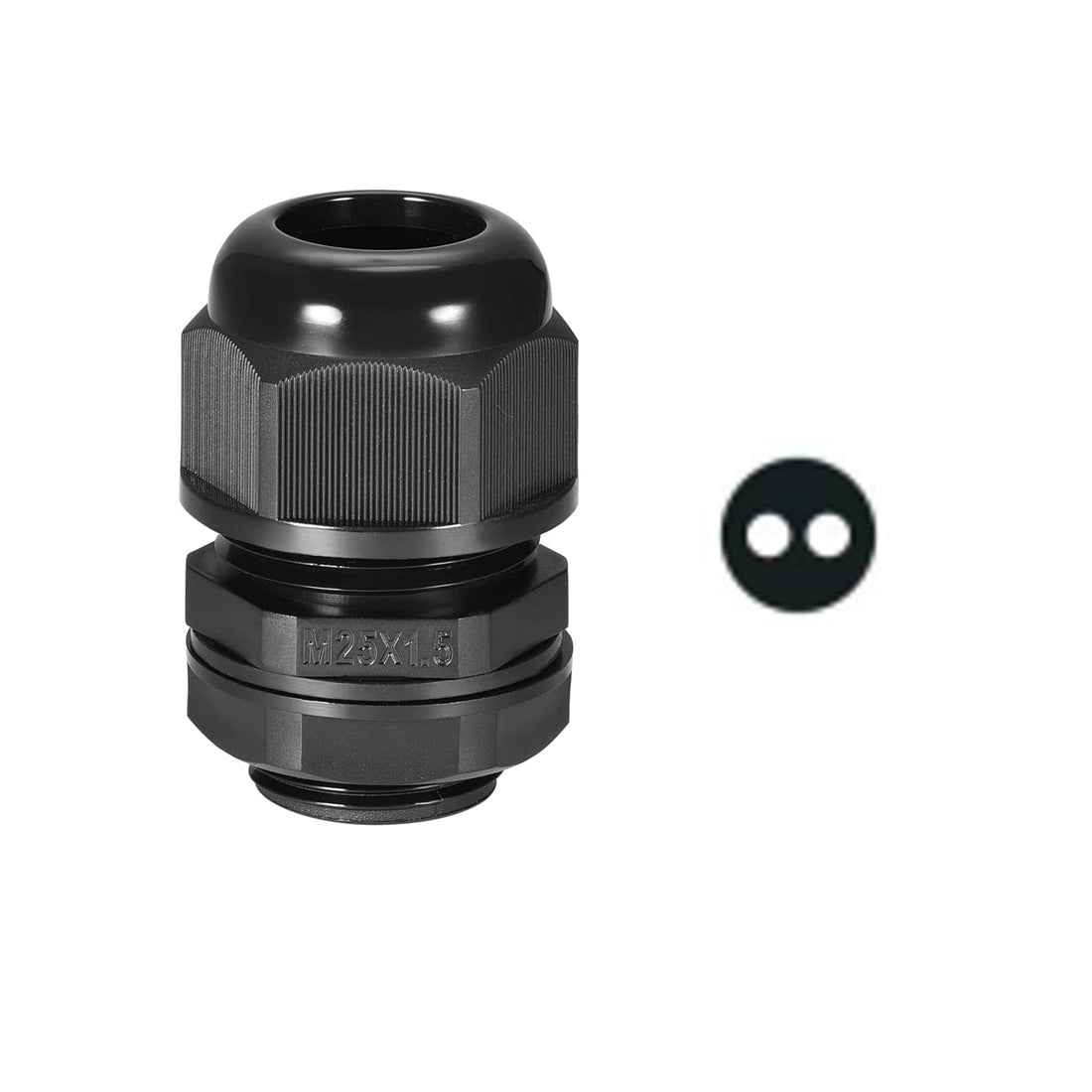 M25 Nylon Cable Gland 2 Holes M25-H2 - 1 Pack of 10 pcs