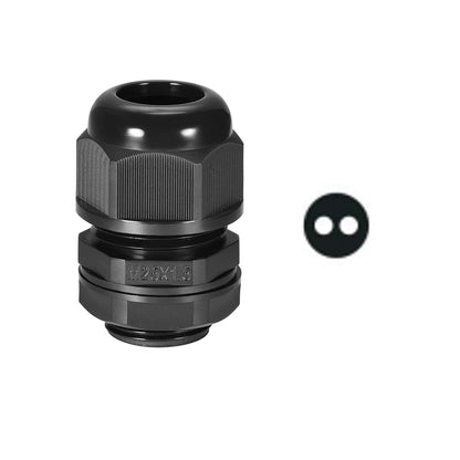 M25 Nylon Cable Gland 2 Holes M25-H2 - 1 Pack of 10 pcs
