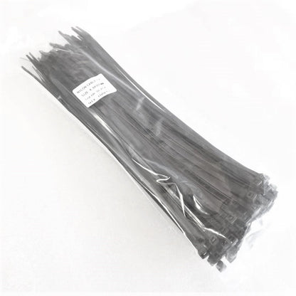 Nylon Plastic Cable Tie 4.8 mm x 300 mm Black UV - Bag of 100 Pcs