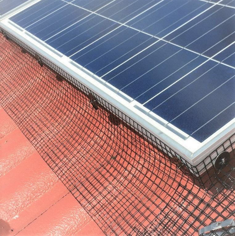 PVC Coated Stainless Steel Solar Panel Bird Mesh Bird Proofing Kit 160mm Wide 30m Long with 60 Fasteners